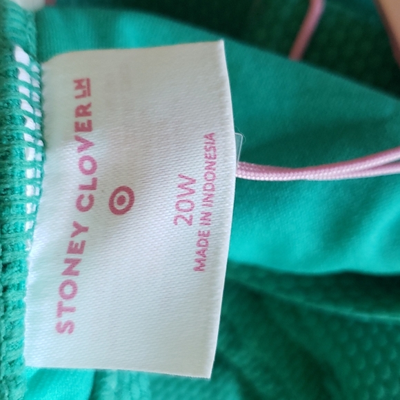 NWT Stoney Clover Lane women's green cheeky high-leg one piece swimsuit - Picture 9 of 12